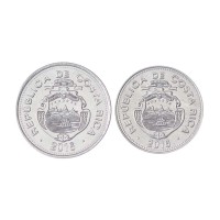 Коста-Рика набор монет 5 и 10 колонов 2016 (2 штуки)