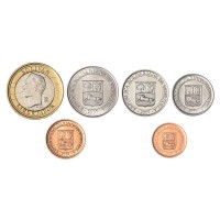 Набор монет 2007-2009 Венесуэла (6 штук)