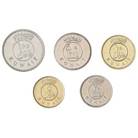 Набор монет 2012-2015 Кувейт (5 штук)