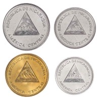 Набор монет 2014-2015 Никарагуа (4 штуки)