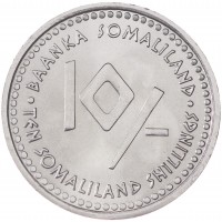Монета Сомалиленд 10 шиллингов 2006 Рыбы (Знаки зодиака)