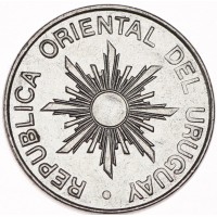 Монета Уругвай 10 новых песо 1989