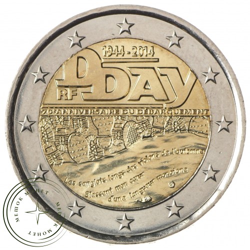 Франция 2 евро 2014 D-DAY - 6 июня 1944 день начала операции союзных войск по высадке войск в Норман — 36610278