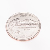 Монета США 25 центов 2007 Вашингтон