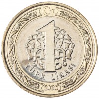 Монета Турция 1 лира 2020 Национальное собрание