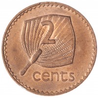 Монета Фиджи 2 цента 1992