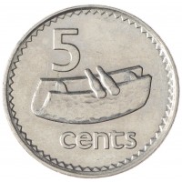 Монета Фиджи 5 центов 1998