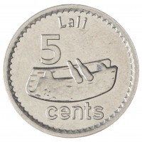 Монета Фиджи 5 центов 2012