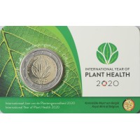 Монета Бельгия 2 евро 2020 Международный год охраны здоровья растений (Буклет)