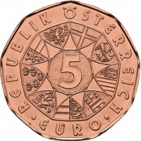 Монета Австрия 5 евро 2025 Нарциссы