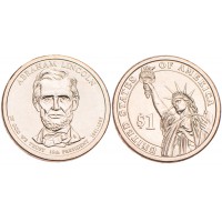 Монета США 1 доллар 2010 Авраам Линкольн