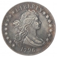 Копия 50 центов 1796 Свобода с драпированным бюстом