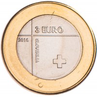 Монета Словения 3 евро 2016 150 лет Красному Кресту