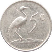 Монета ЮАР 5 центов 1982
