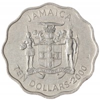 Монета Ямайка 10 долларов 2000