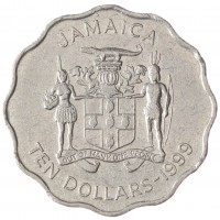 Монета Ямайка 10 долларов 1999