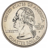 Монета США 25 центов 2004 Айова