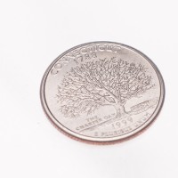 Монета США 25 центов 1999 Коннектикут