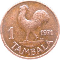 Монета Малави 1 тамбала 1971