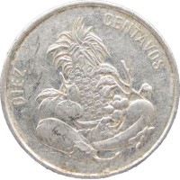 Монета Доминиканская республика 10 сентаво 1989