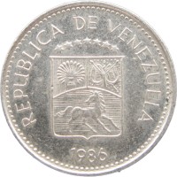 Монета Венесуэла 5 сентимо 1986