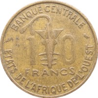 Монета Западная Африка 10 франков 1959
