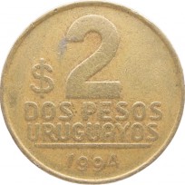 Монета Уругвай 2 песо 1994