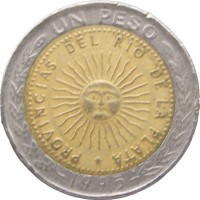 Монета Аргентина 1 песо 1995