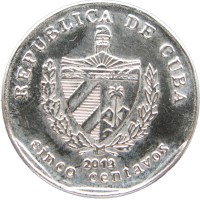 Монета Куба 5 сентаво 2013