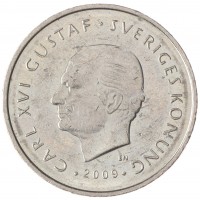 Монета Швеция 1 крона 2009