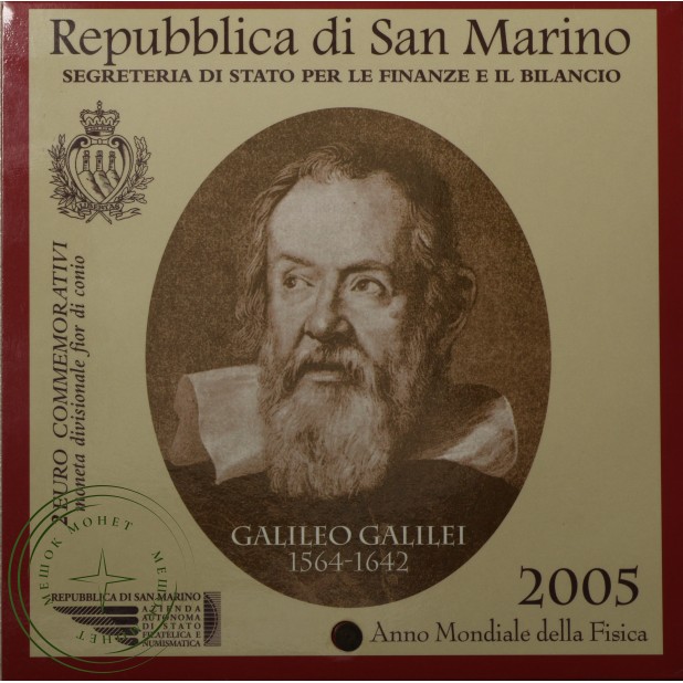 Сан-Марино 2 евро 2005 Международный год физики (буклет)