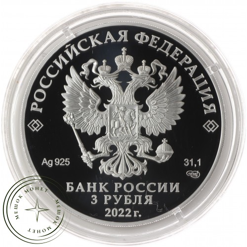 3 рубля 2022 к 100-летию конструкторского бюро Туполева — 937034457