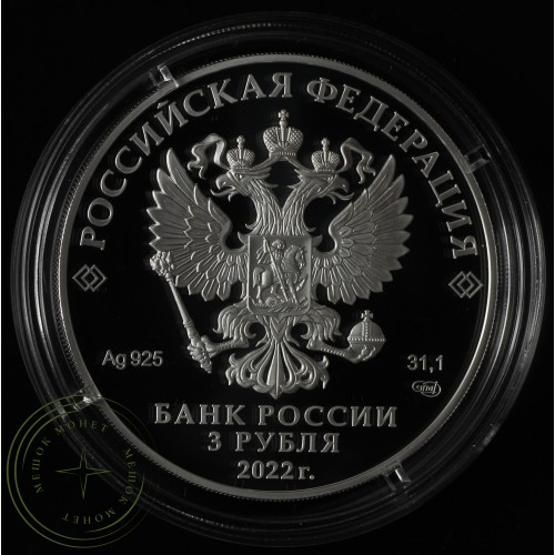 3 рубля 2022 к 100-летию конструкторского бюро Туполева — 937034457