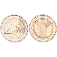Монета Литва 2 евро 2018 100 лет независимости прибалтийских государств