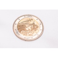 Монета Словения 2 евро 2014 Барбара Цилли