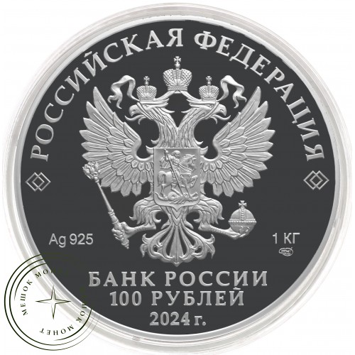 100 рублей 2024 225-летие со дня рождения А.С. Пушкина