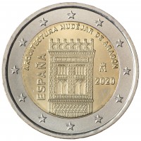 Монета Испания 2 евро 2020 Мудехарская архитектура в Арагоне