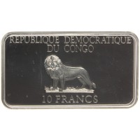 Монета Конго 10 франков 2001 Жизнь в розе