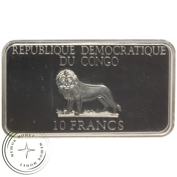 Конго 10 франков 2001 Жизнь в розе