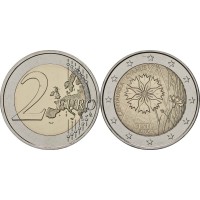 Эстония 2 евро 2024 Василёк