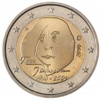 Монета Финляндия 2 евро 2014 Туве Янсон