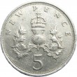 Великобритания 5 пенсов 1970