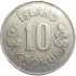 Исландия 10 крон 1970