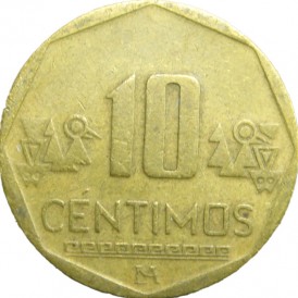 Монета Перу 10 сентимо 2005