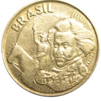 Монета Бразилия 10 сентаво 2016