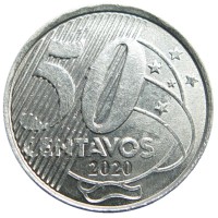 Монета Бразилия 50 сентаво 2020