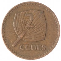 Монета Фиджи 2 цента 1969