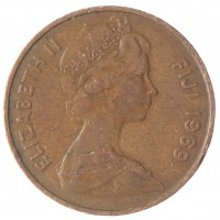 Монета Фиджи 2 цента 1969