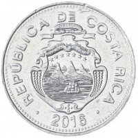 Монета Коста-Рика 5 колон 2016