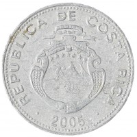 Монета Коста-Рика 5 колон 2005